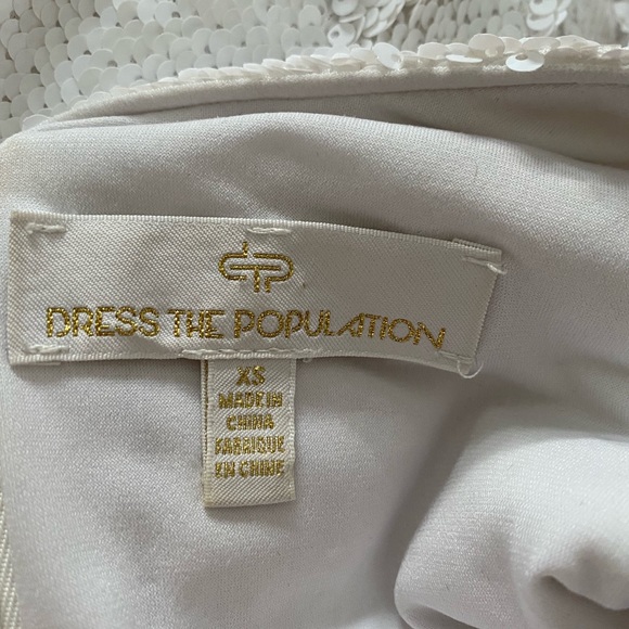 White sequins long sleeve party dress - Picture 7 of 12